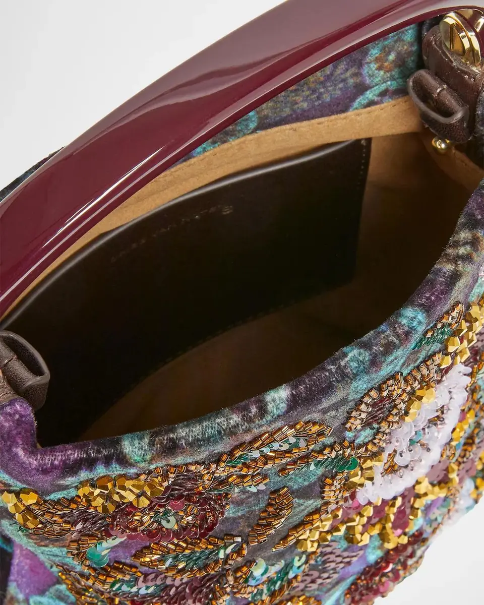 Dries Van Noten Small Bead Embroidered Top-Handle Bag | Thumbnail 4 Dries Van Noten Small Bead Embroidered Top-Handle Bag | Thumbnail 4