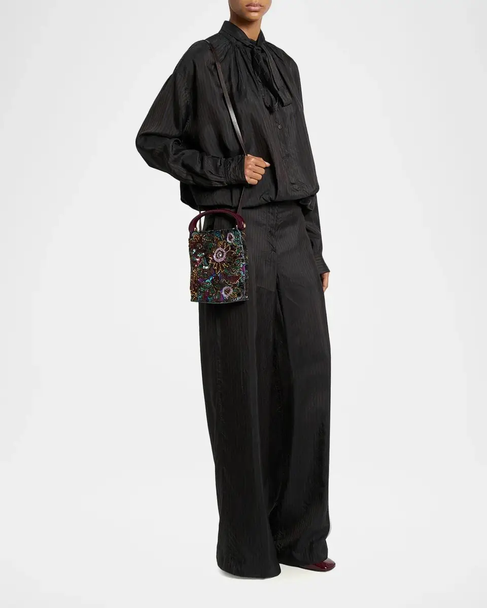 Dries Van Noten Small Bead Embroidered Top-Handle Bag | Thumbnail 5 Dries Van Noten Small Bead Embroidered Top-Handle Bag | Thumbnail 5