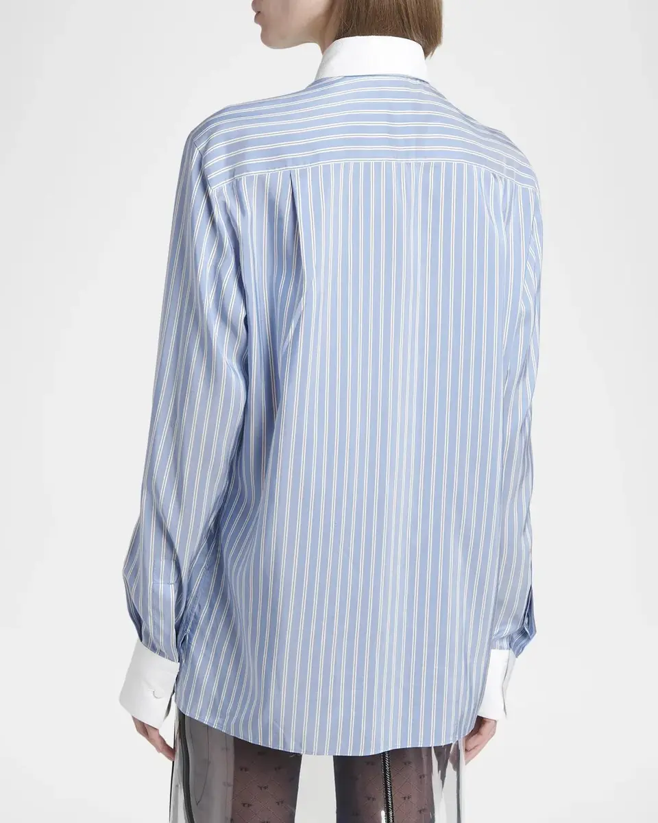 Tom Ford Striped Silk Button-Down Shirt | Thumbnail 3 Tom Ford Striped Silk Button-Down Shirt | Thumbnail 3