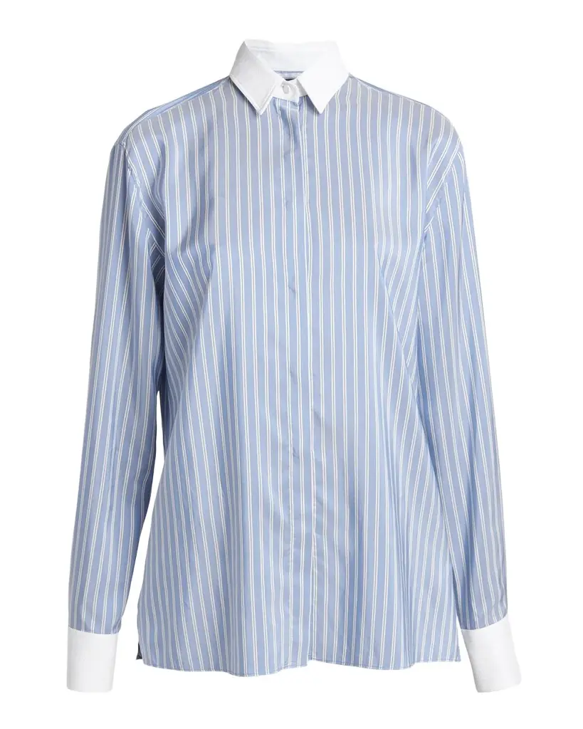 Striped Silk Button-Down Shirt Striped Silk Button-Down Shirt