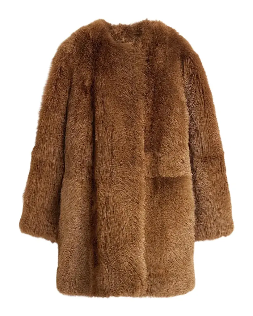 TOTEME Silky Lamb Shearling Short Coat