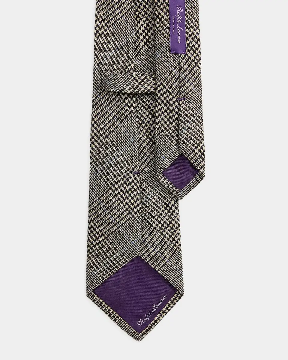Ralph Lauren Purple Label Men's Glen Plaid Wool-Silk-Cashmere Tie | Thumbnail 2 Ralph Lauren Purple Label Men's Glen Plaid Wool-Silk-Cashmere Tie | Thumbnail 2