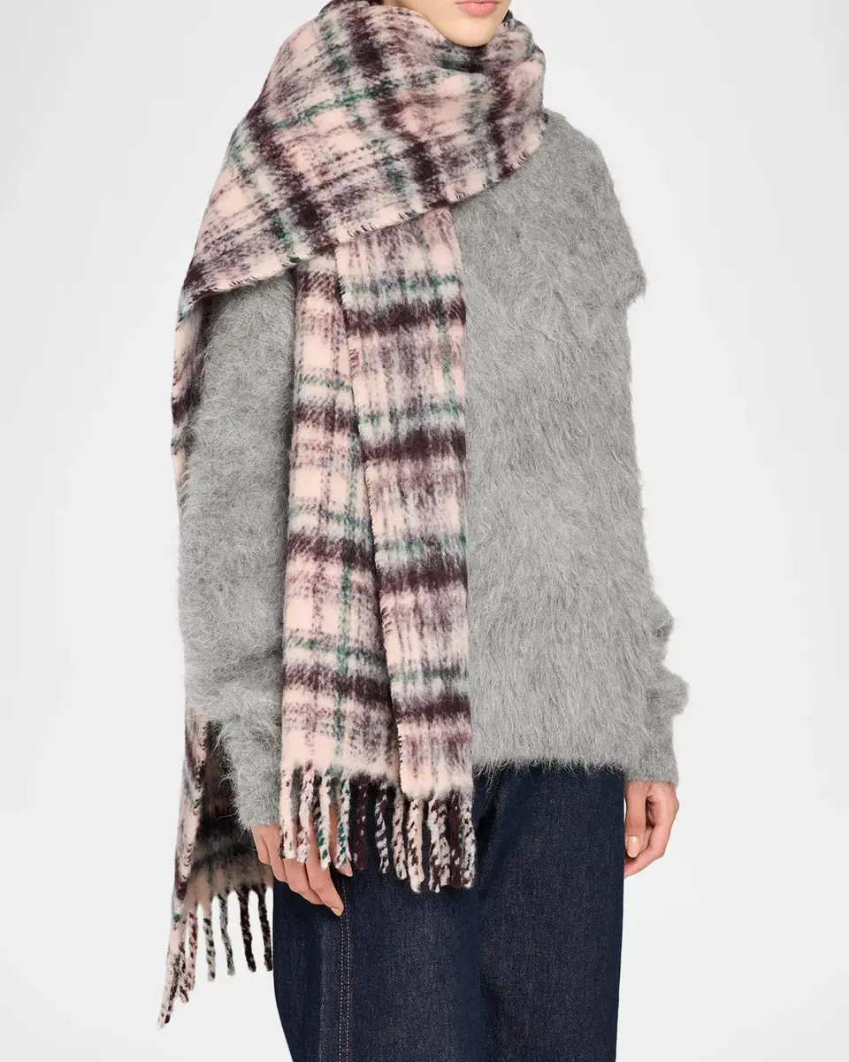 rag & bone Tyler Brushed Knit Plaid Scarf | Thumbnail 3 rag & bone Tyler Brushed Knit Plaid Scarf | Thumbnail 3