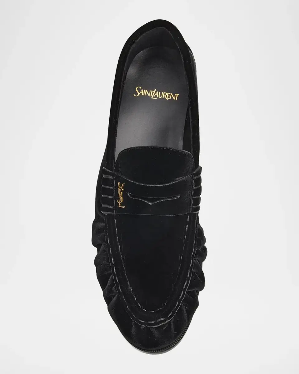 Saint Laurent Le Loafers in Velvet | Thumbnail 6 Saint Laurent Le Loafers in Velvet | Thumbnail 6