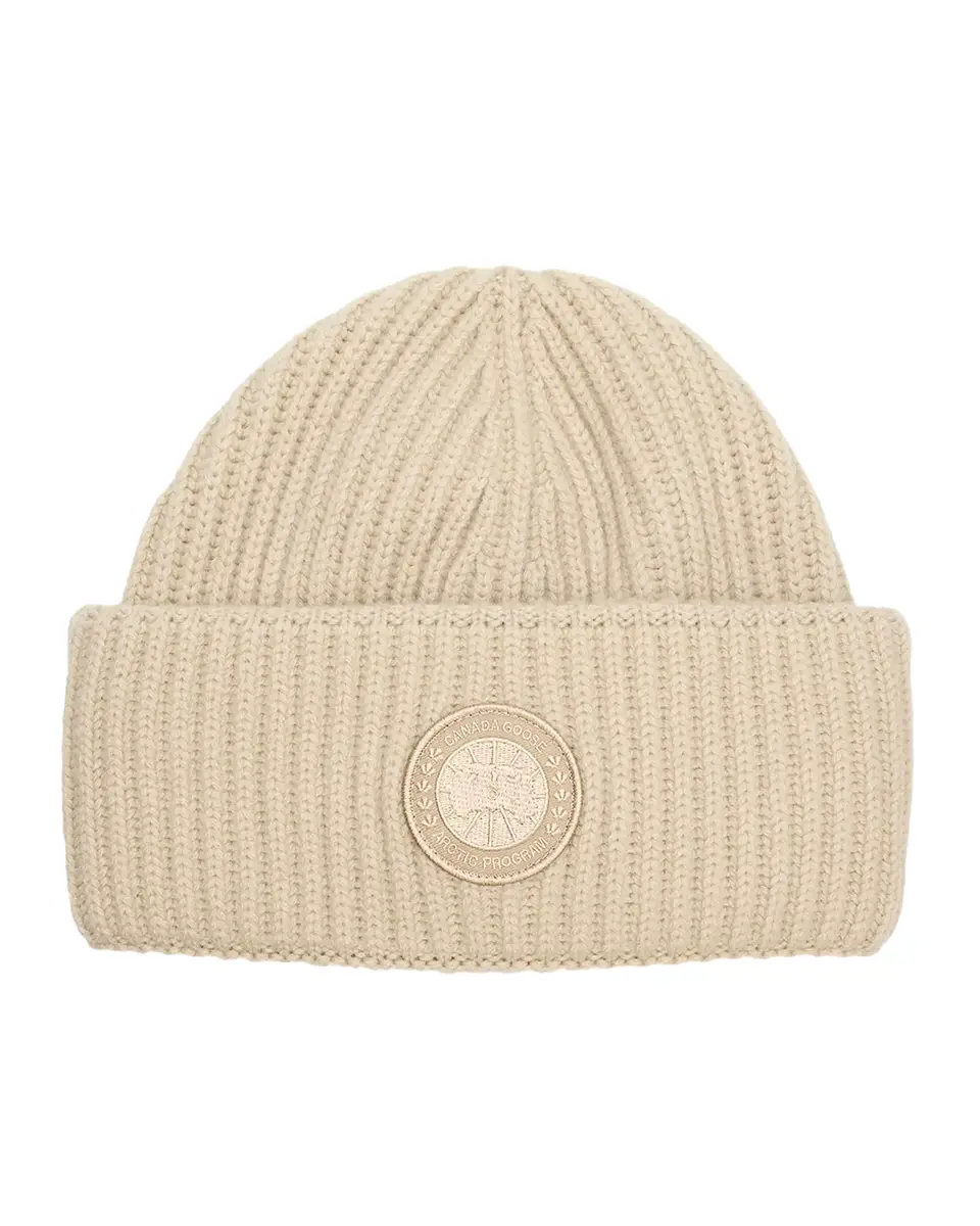 Canada Goose Men's Tonal Disc Wool-Cashmere Beanie | Thumbnail 2 Canada Goose Men's Tonal Disc Wool-Cashmere Beanie | Thumbnail 2
