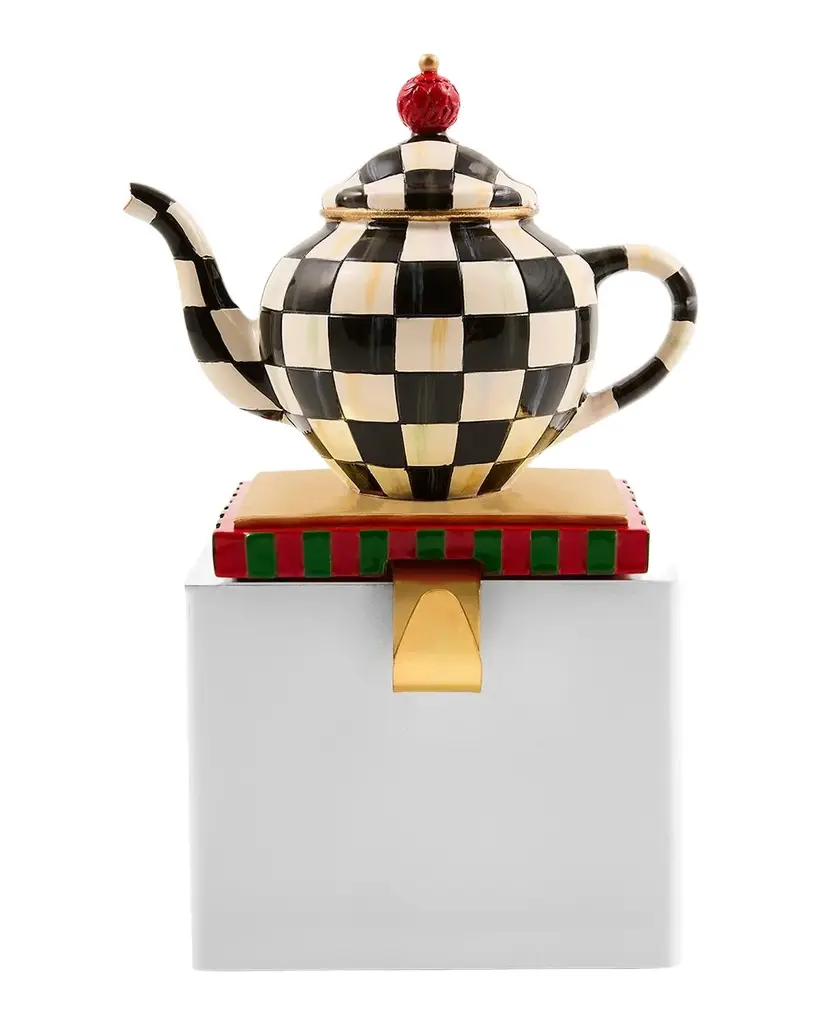 MacKenzie-Childs Courtly Check Teapot Stocking Holder