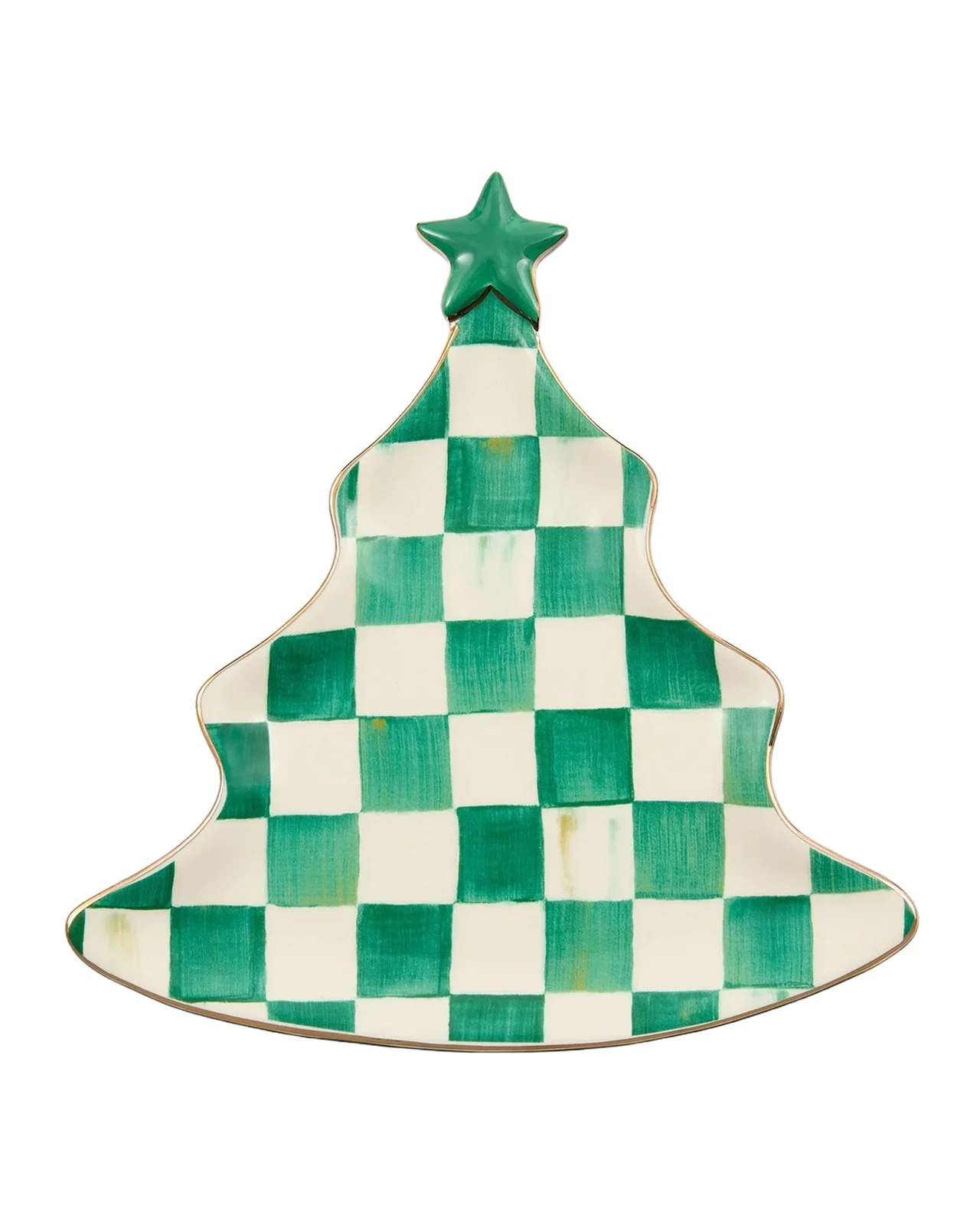 MacKenzie-Childs Christmas Tree Ceramic Trinket Tray