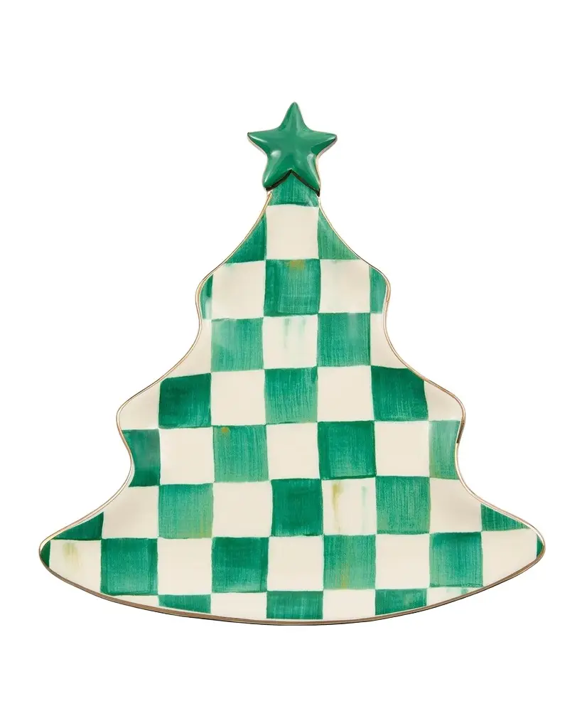 MacKenzie-Childs Christmas Tree Ceramic Trinket Tray