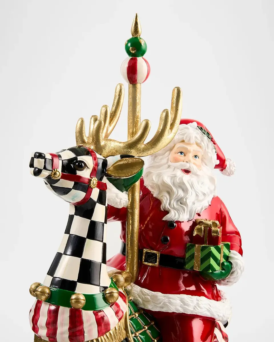 MacKenzie-Childs Carousel Santa Figurine | Thumbnail 3 MacKenzie-Childs Carousel Santa Figurine | Thumbnail 3