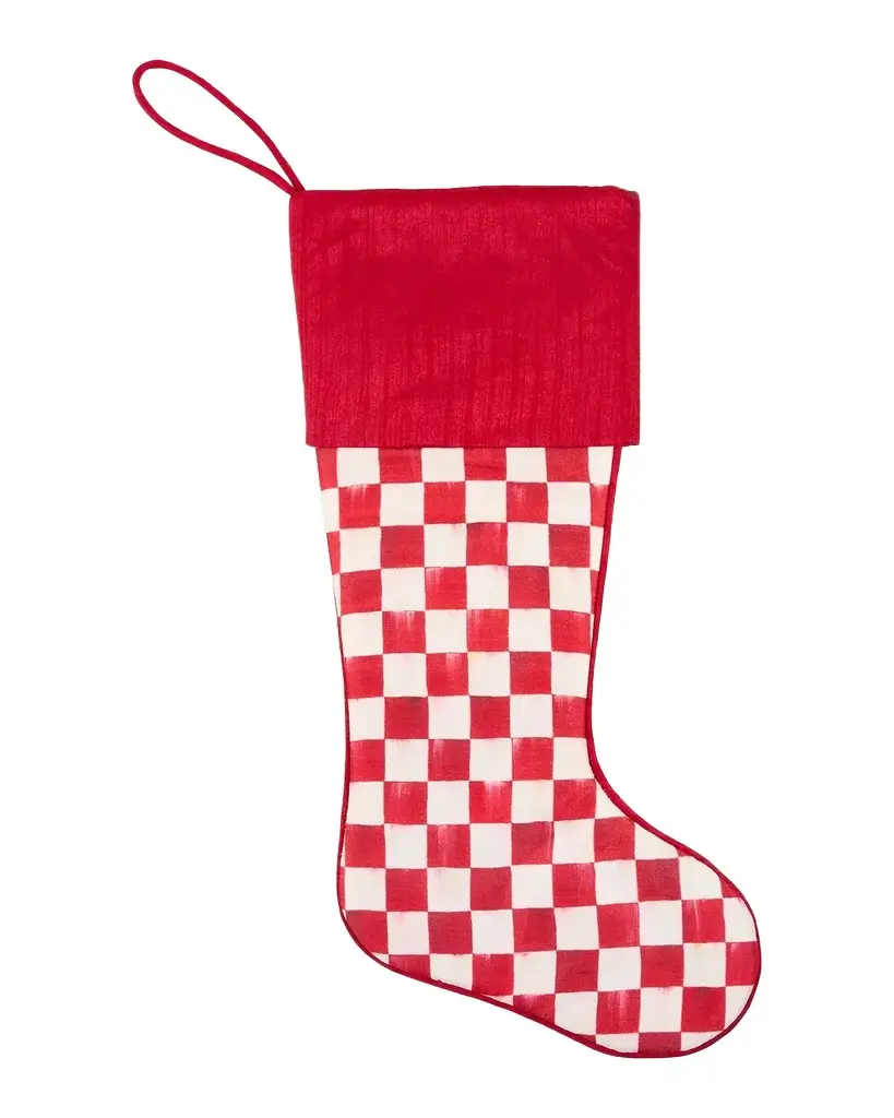 MacKenzie-Childs Cherry Check Stocking