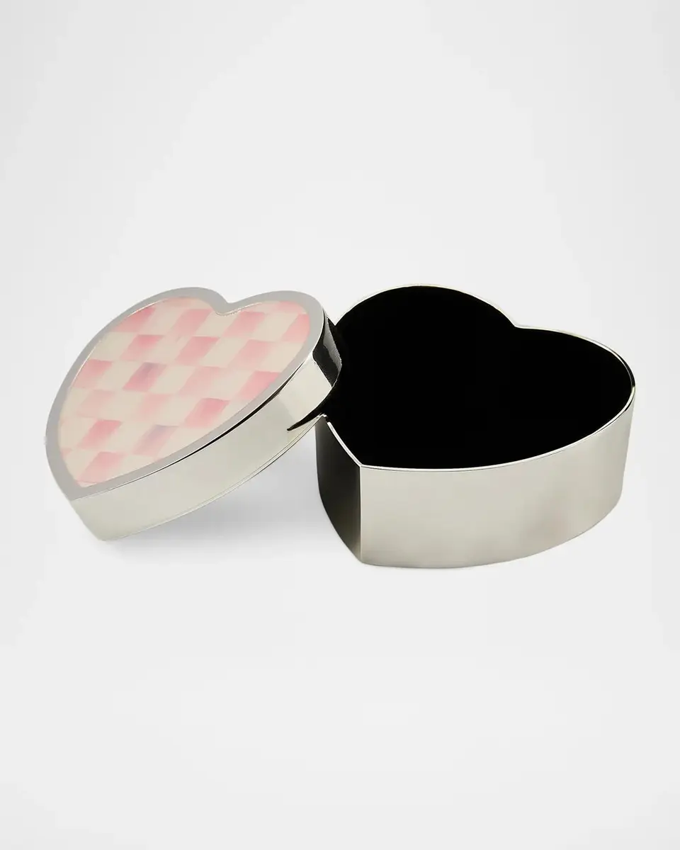 MacKenzie-Childs Rosy Check Heart Trinket Box | Thumbnail 2 MacKenzie-Childs Rosy Check Heart Trinket Box | Thumbnail 2