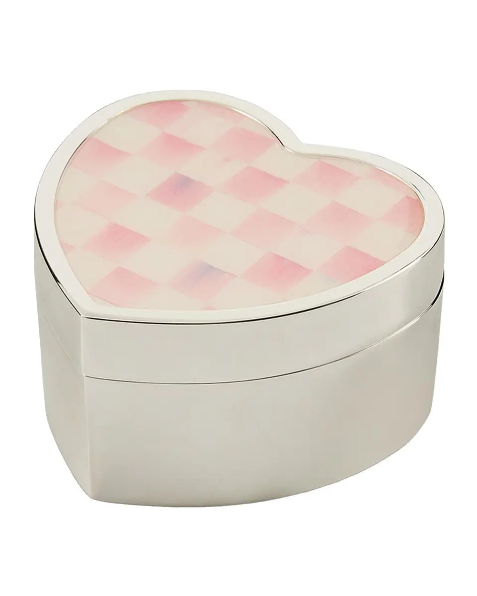 MacKenzie-Childs Rosy Check Heart Trinket Box | Thumbnail 3 MacKenzie-Childs Rosy Check Heart Trinket Box | Thumbnail 3