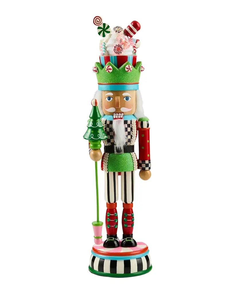 MacKenzie-Childs Confetti Christmas Wood Nutcracker
