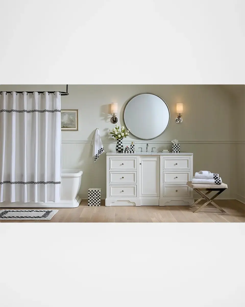MacKenzie-Childs Black Check Cotton Rug | Thumbnail 2 MacKenzie-Childs Black Check Cotton Rug | Thumbnail 2