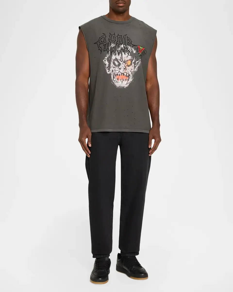 PURPLE Men's Graphic Cotton T-Shirt | Thumbnail 2 PURPLE Men's Graphic Cotton T-Shirt | Thumbnail 2