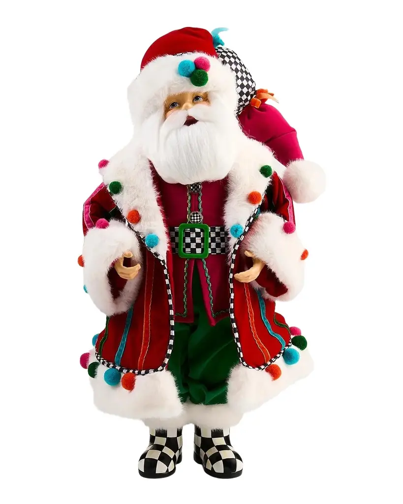 MacKenzie-Childs Confetti Santa Figurine