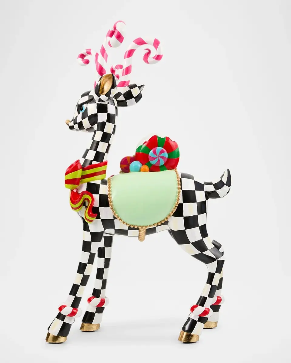 MacKenzie-Childs Confetti Christmas Deer Figurine | Thumbnail 2 MacKenzie-Childs Confetti Christmas Deer Figurine | Thumbnail 2