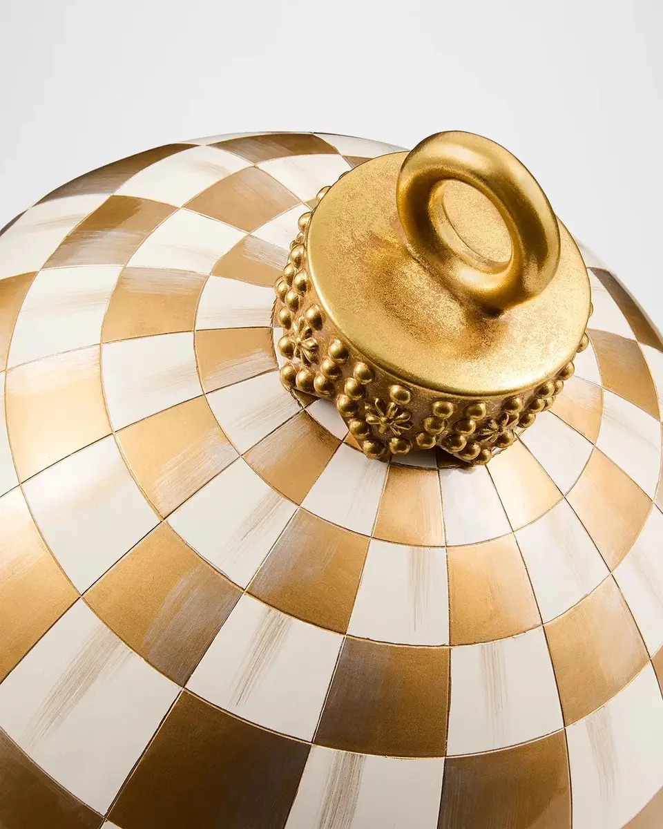 MacKenzie-Childs Large Checkered Christmas Ornament Decor | Thumbnail 2 MacKenzie-Childs Large Checkered Christmas Ornament Decor | Thumbnail 2