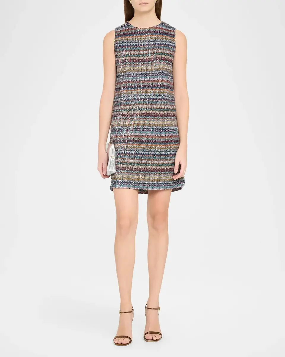 Missoni Striped Paillette Knit Sleeveless Mini Dress | Thumbnail 2 Missoni Striped Paillette Knit Sleeveless Mini Dress | Thumbnail 2