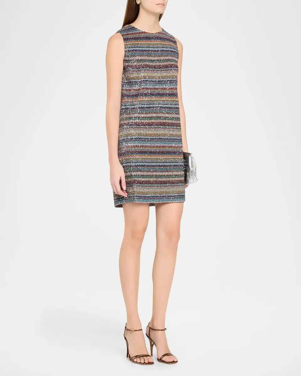 Missoni Striped Paillette Knit Sleeveless Mini Dress | Thumbnail 4 Missoni Striped Paillette Knit Sleeveless Mini Dress | Thumbnail 4