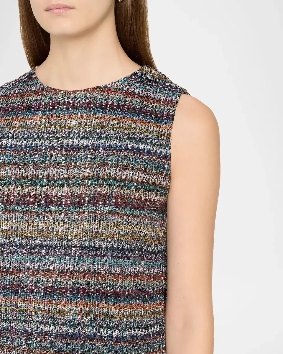 Missoni Striped Paillette Knit Sleeveless Mini Dress | Thumbnail 5 Missoni Striped Paillette Knit Sleeveless Mini Dress | Thumbnail 5
