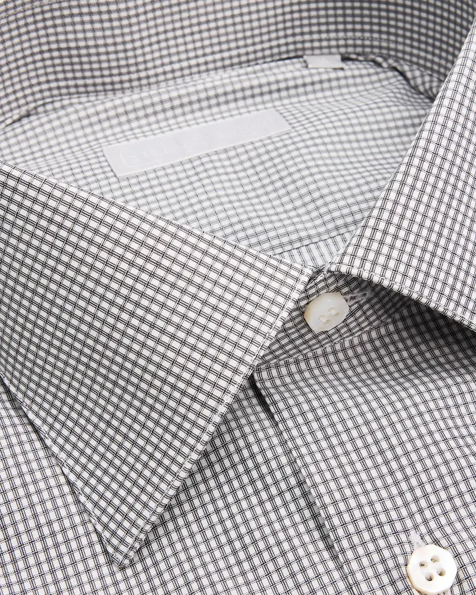 Stefano Ricci Men's Micro Check Cotton Dress Shirt | Thumbnail 2 Stefano Ricci Men's Micro Check Cotton Dress Shirt | Thumbnail 2