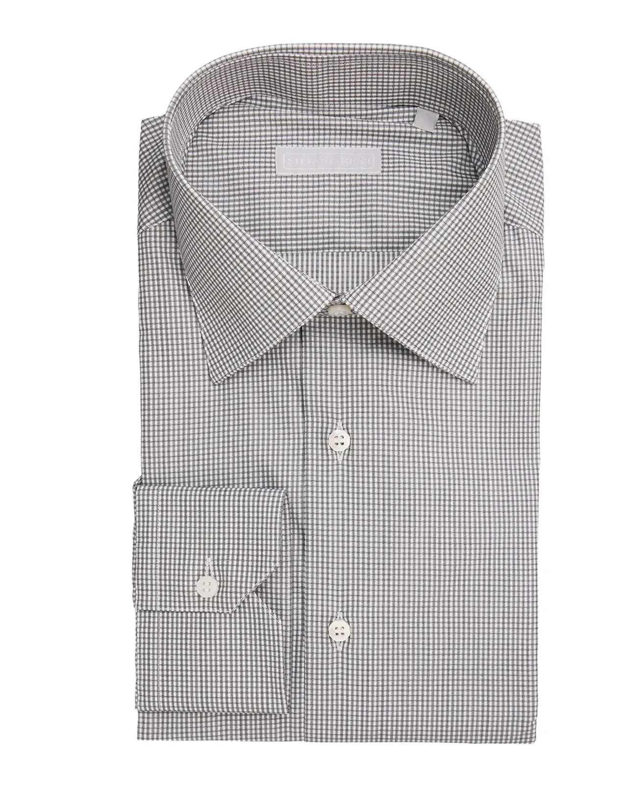 Stefano Ricci Men's Micro Check Cotton Dress Shirt