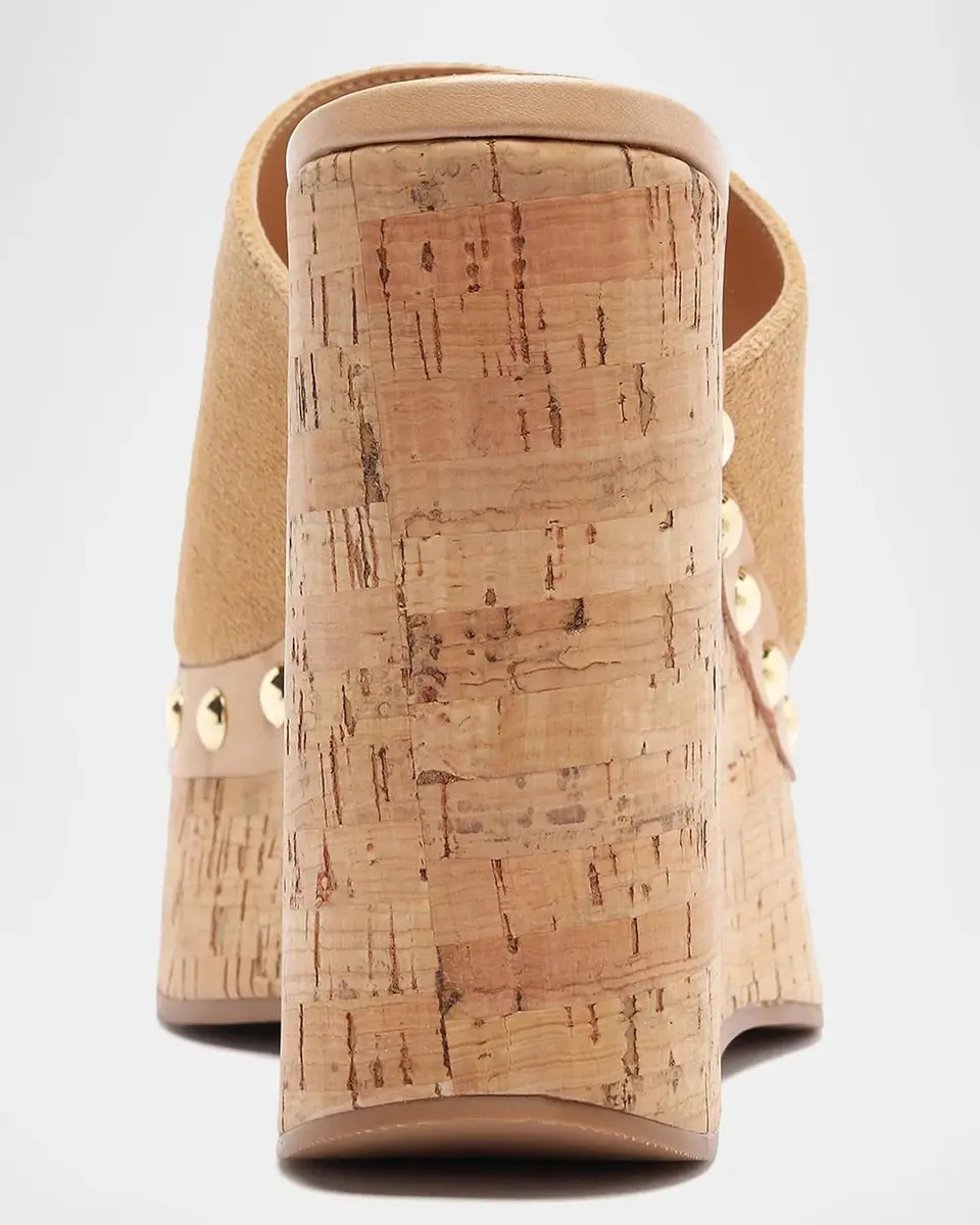 Schutz Dalle Studded Suede Wedge-Heel Mules | Thumbnail 5 Schutz Dalle Studded Suede Wedge-Heel Mules | Thumbnail 5