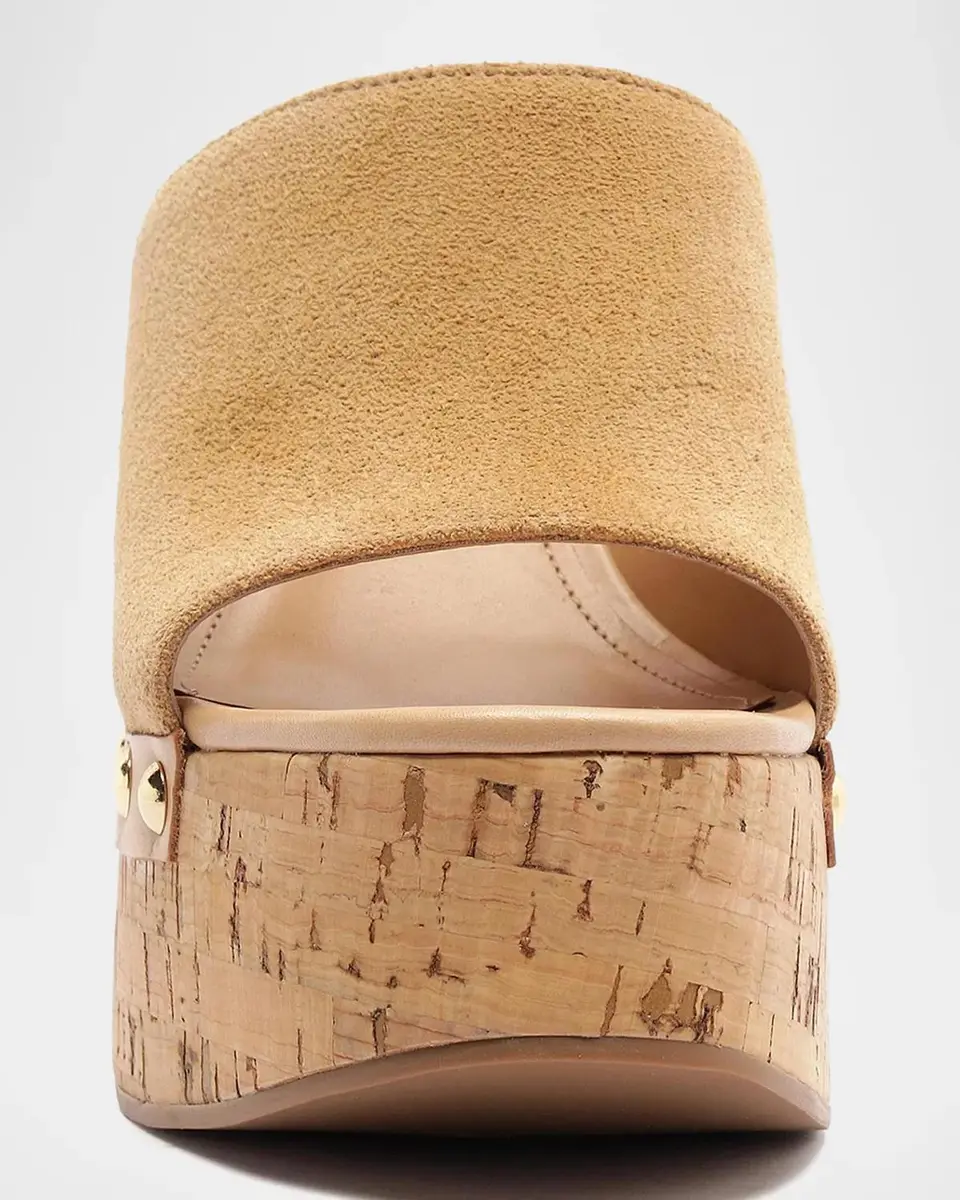 Schutz Dalle Studded Suede Wedge-Heel Mules | Thumbnail 9 Schutz Dalle Studded Suede Wedge-Heel Mules | Thumbnail 9