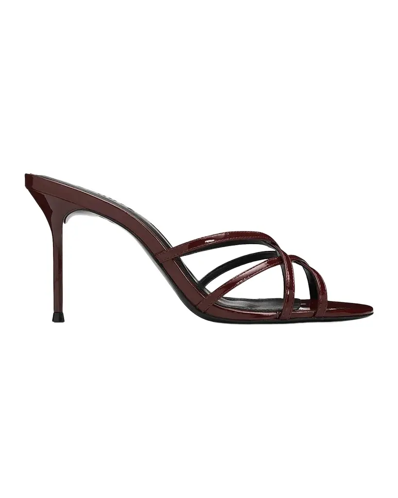 Marion 100MM Slip-On Patent Leather Sandals Marion 100MM Slip-On Patent Leather Sandals