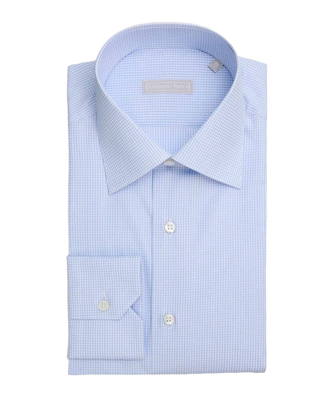 Stefano Ricci Men's Micro Check Cotton Dress Shirt