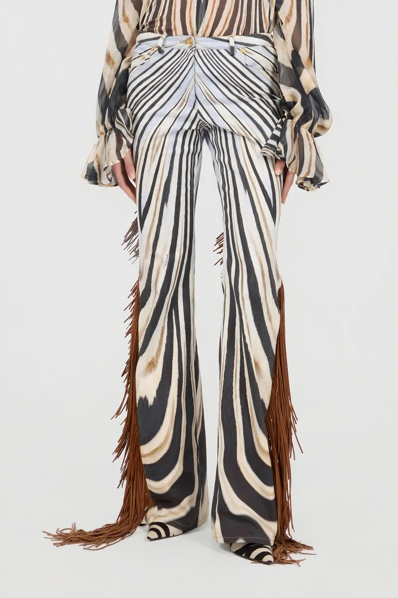 Roberto Cavalli Zebra Print Flared Jeans | Thumbnail 2 Roberto Cavalli Zebra Print Flared Jeans | Thumbnail 2