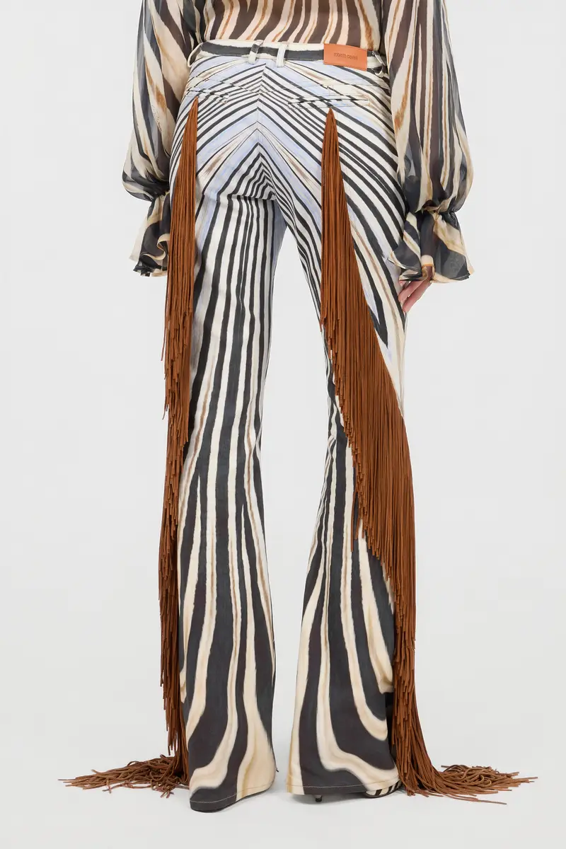 Roberto Cavalli Zebra Print Flared Jeans | Thumbnail 3 Roberto Cavalli Zebra Print Flared Jeans | Thumbnail 3