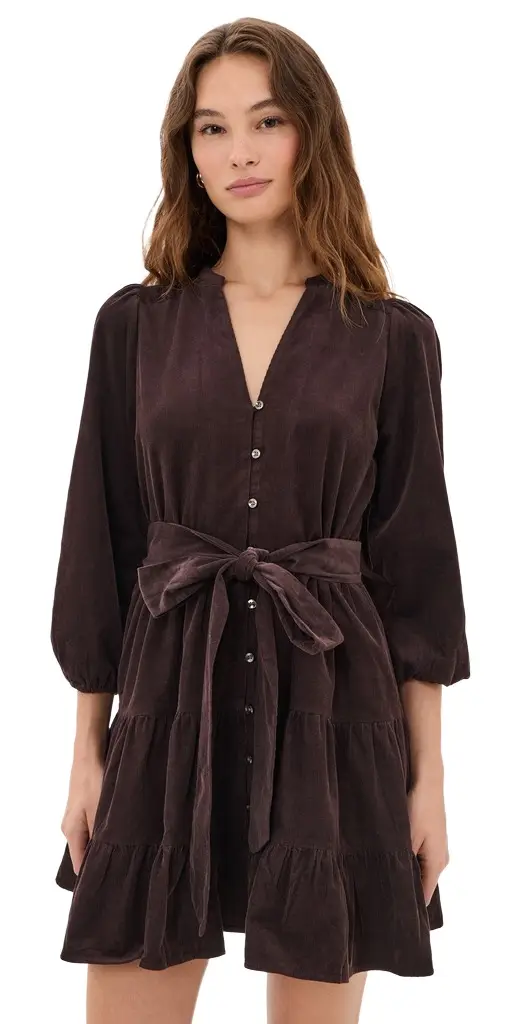 Birds of Paradis Celeste Corduroy Dress