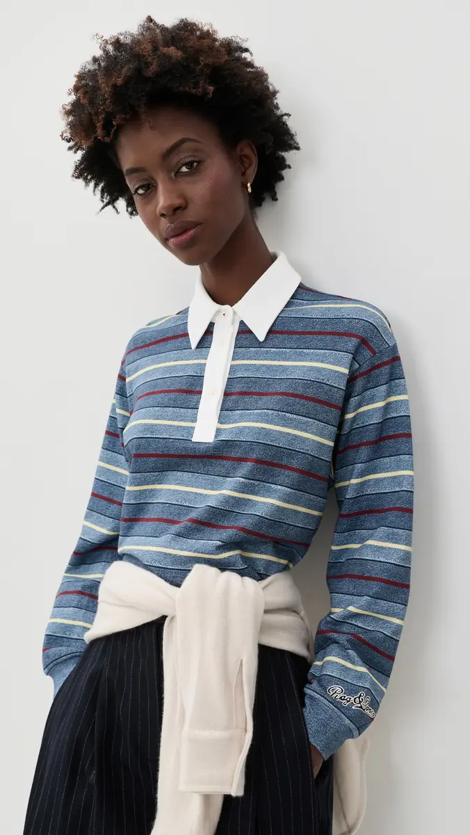 rag & bone RB Miramar Cropped Rugby Polo | Thumbnail 2 rag & bone RB Miramar Cropped Rugby Polo | Thumbnail 2
