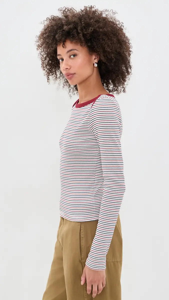 rag & bone The Essential Rib Stripe Bateau Tee | Thumbnail 4 rag & bone The Essential Rib Stripe Bateau Tee | Thumbnail 4
