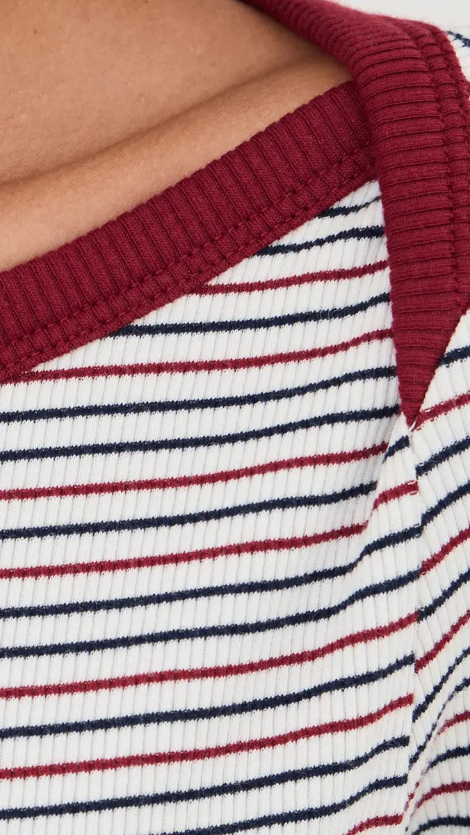 rag & bone The Essential Rib Stripe Bateau Tee | Thumbnail 6 rag & bone The Essential Rib Stripe Bateau Tee | Thumbnail 6