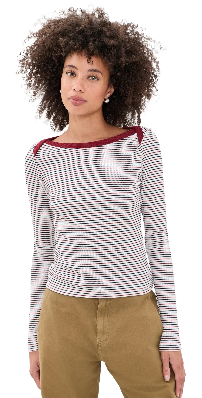 The Essential Rib Stripe Bateau Tee The Essential Rib Stripe Bateau Tee