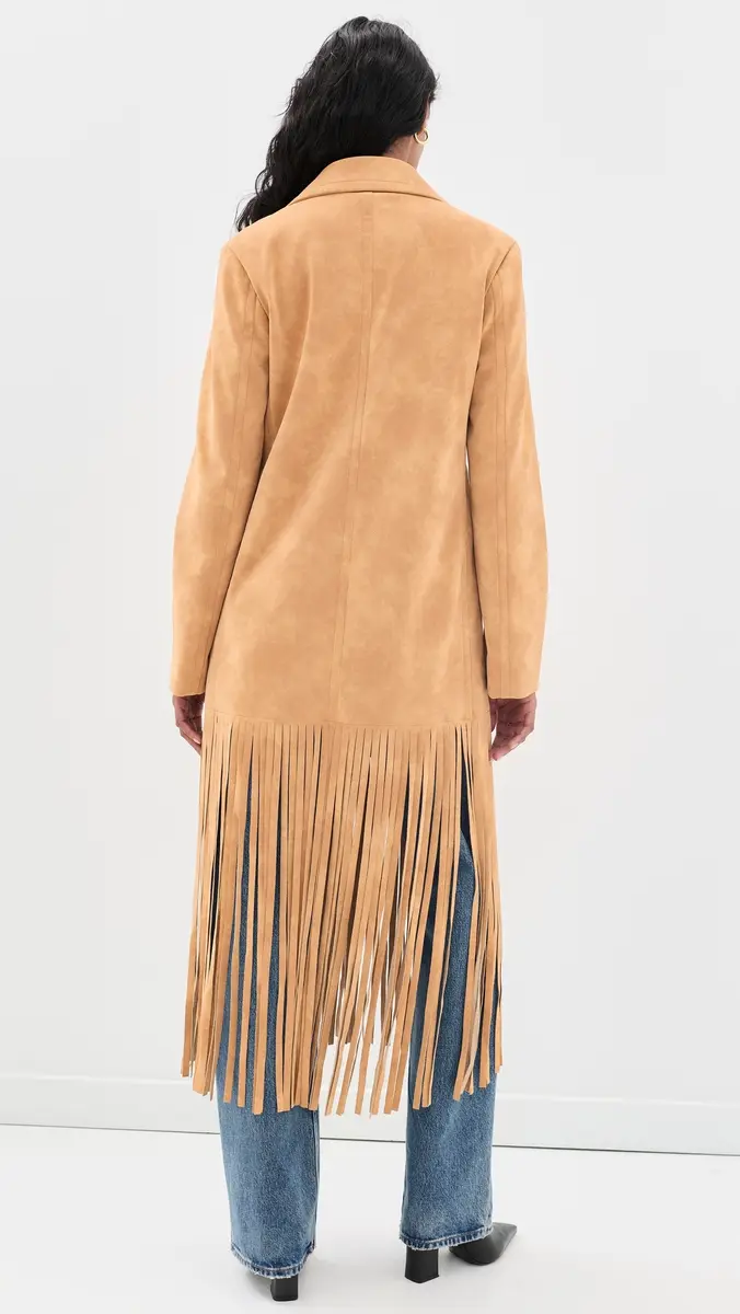 SIMONMILLER Vero Vegan Leather Fringe Coat | Thumbnail 3 SIMONMILLER Vero Vegan Leather Fringe Coat | Thumbnail 3