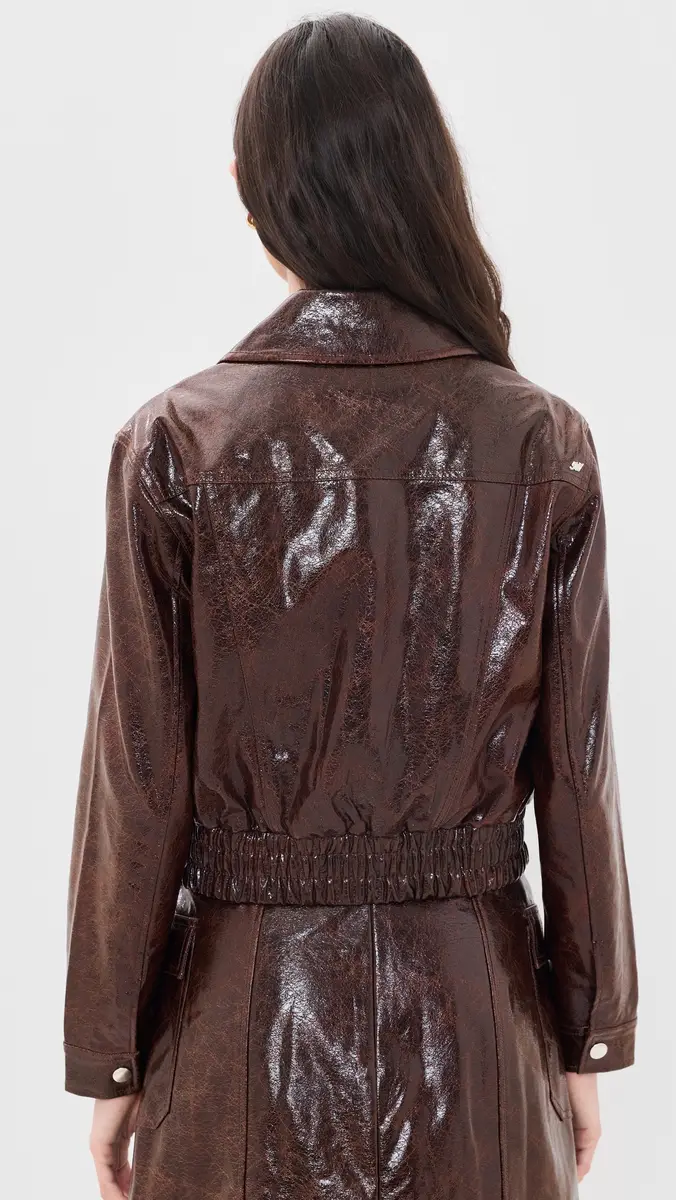 Cinq à Sept Tumbled Vegan Leather Alexander Jacket | Thumbnail 3 Cinq à Sept Tumbled Vegan Leather Alexander Jacket | Thumbnail 3
