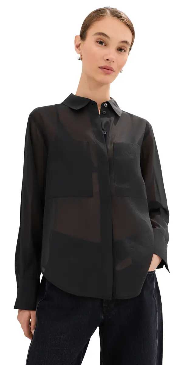 Organza Button Down