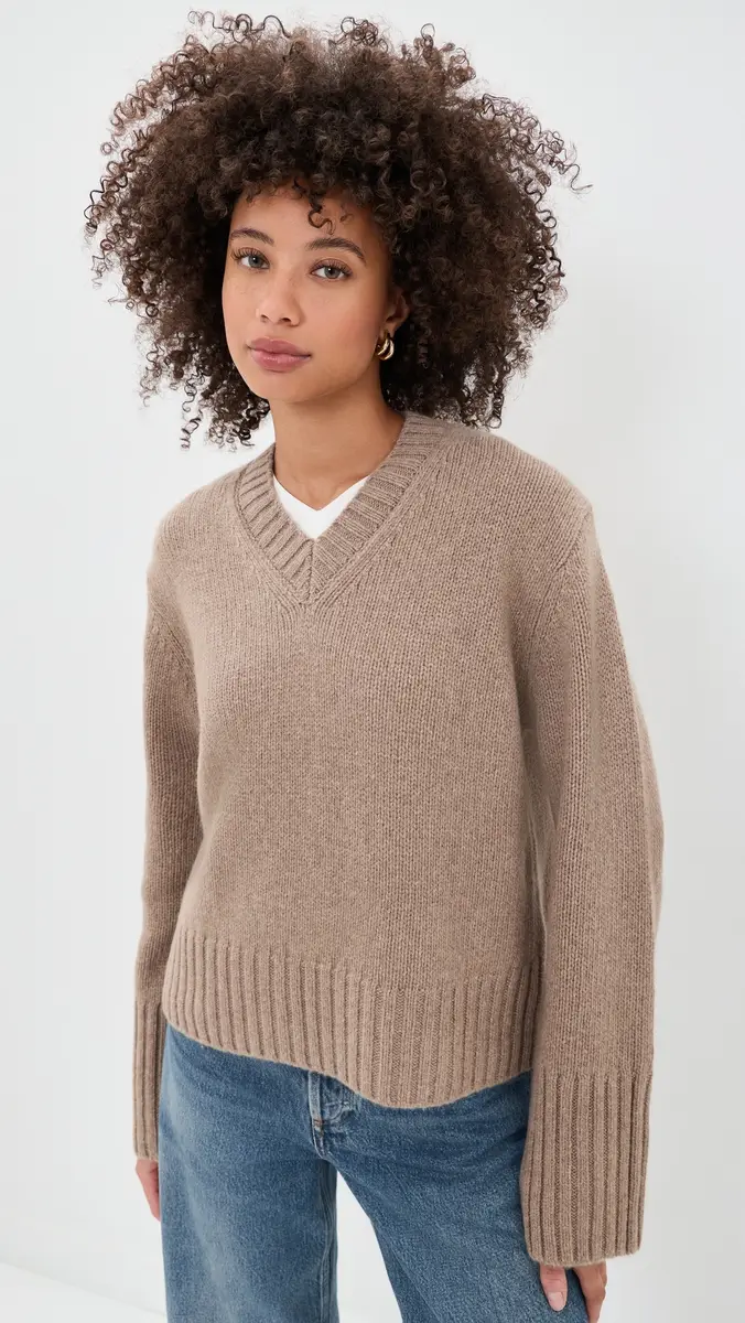 Jenni Kayne Cropped Cashmere Jet V Neck | Thumbnail 2 Jenni Kayne Cropped Cashmere Jet V Neck | Thumbnail 2
