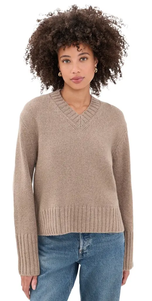Cropped Cashmere Jet V Neck Cropped Cashmere Jet V Neck