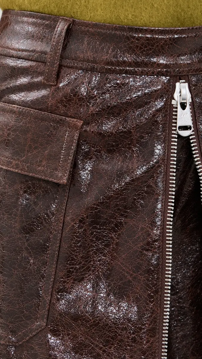 Cinq à Sept Tumbled Faux Leather Radley Skirt | Thumbnail 6