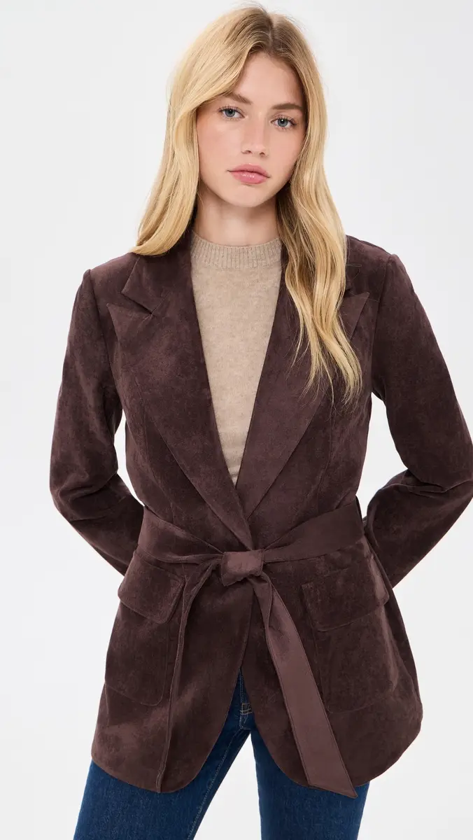 susana monaco Faux Suede Patch Pocket Blazer | Thumbnail 2