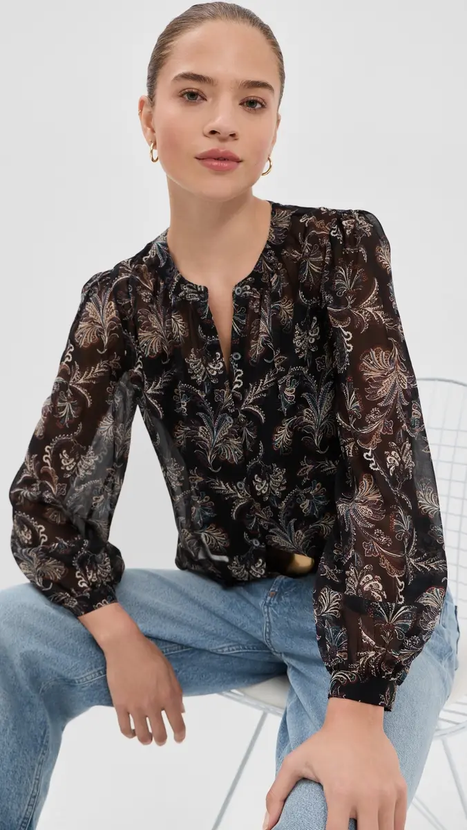 Veronica Beard Ashlynn Silk Blouse | Thumbnail 2 Veronica Beard Ashlynn Silk Blouse | Thumbnail 2
