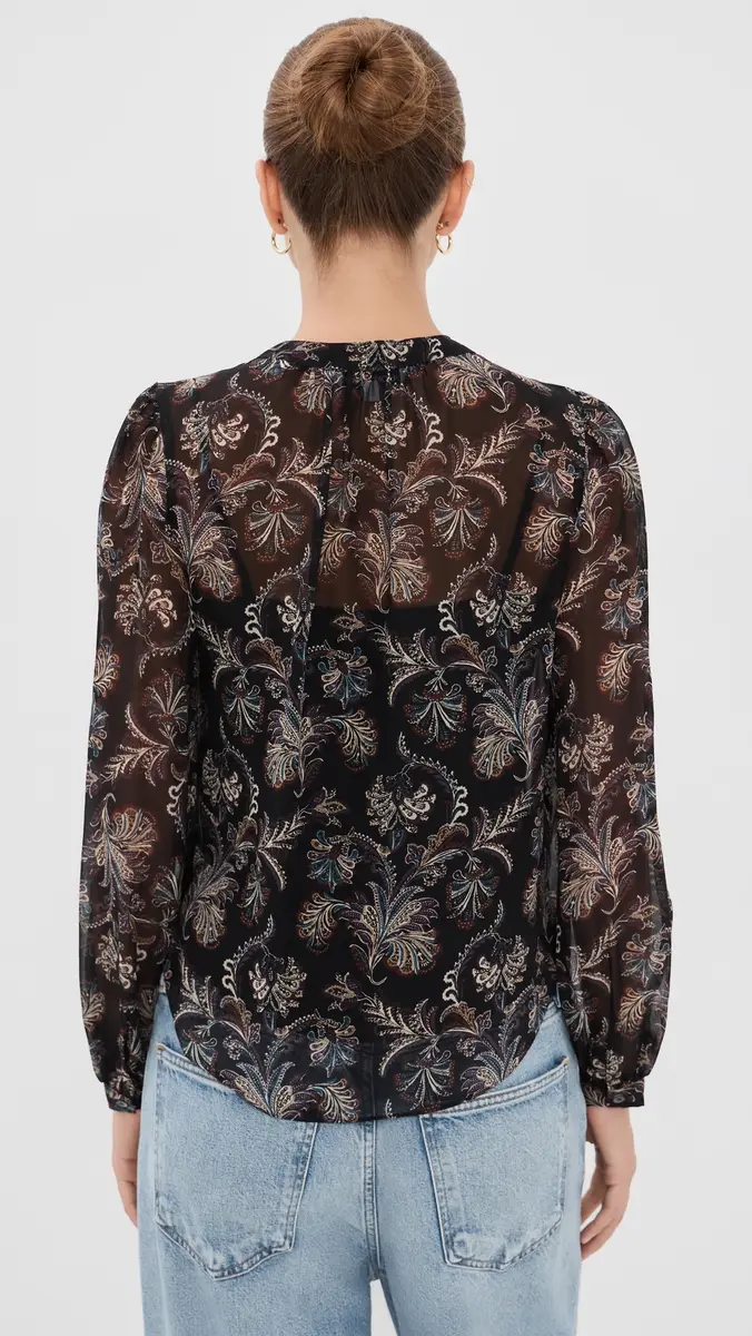 Veronica Beard Ashlynn Silk Blouse | Thumbnail 4 Veronica Beard Ashlynn Silk Blouse | Thumbnail 4