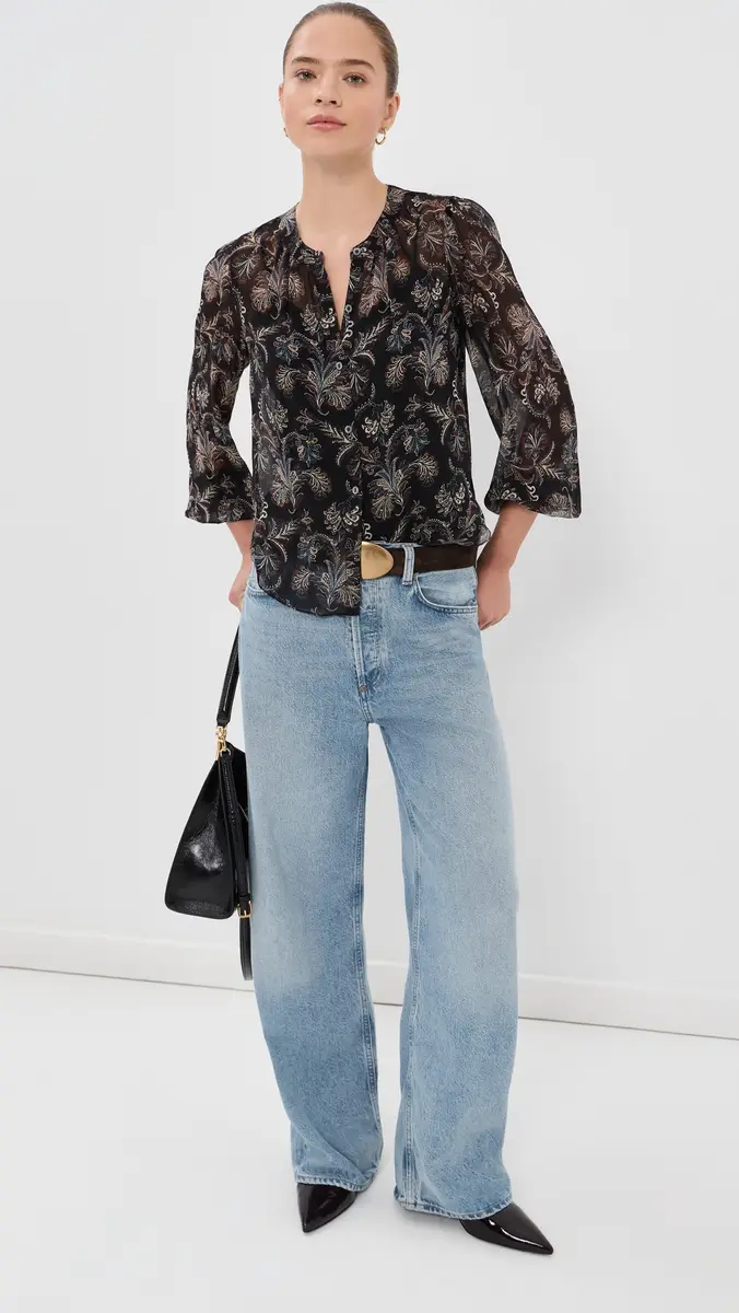 Veronica Beard Ashlynn Silk Blouse | Thumbnail 6 Veronica Beard Ashlynn Silk Blouse | Thumbnail 6