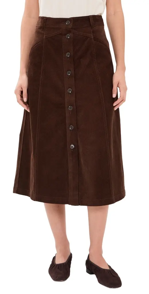 PAIGE Jahn Corduroy Skirt