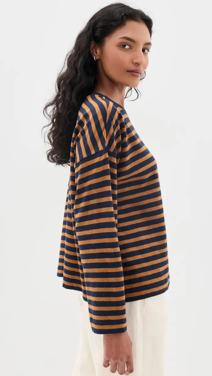 Madewell Easy Crewneck Long Sleeve Tee In Stripe | Thumbnail 4 Madewell Easy Crewneck Long Sleeve Tee In Stripe | Thumbnail 4